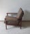 Vintage Armchair with Frame in Teak, Brown Seating and Back Cushions, 1970s For Sale - Image 4 of 8