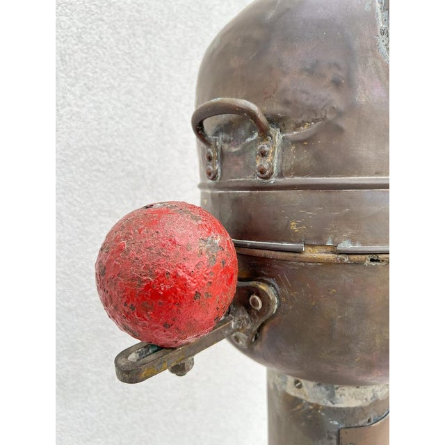 French Nautical Brass Ships Binnacle from E.Vion and Kelvin Hughes, 1940s For Sale - Image 17 of 18