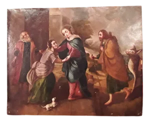 Flight Into Egypt, 17th Century, Oil on Copper Painting
