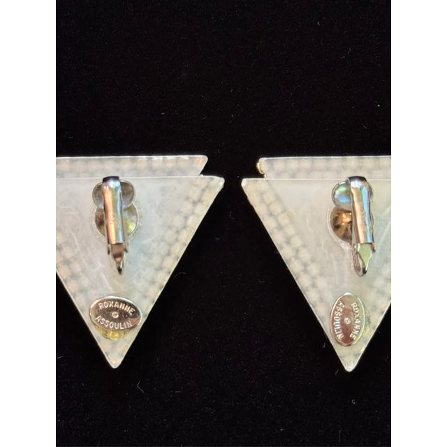 Signed Roxanne Assoulin Earrings, a Pair For Sale In Los Angeles - Image 6 of 6