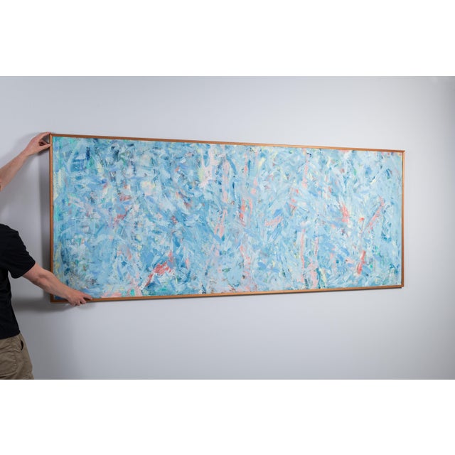Large Abstract Composition, 1980s, Oil on Canvas For Sale - Image 6 of 14