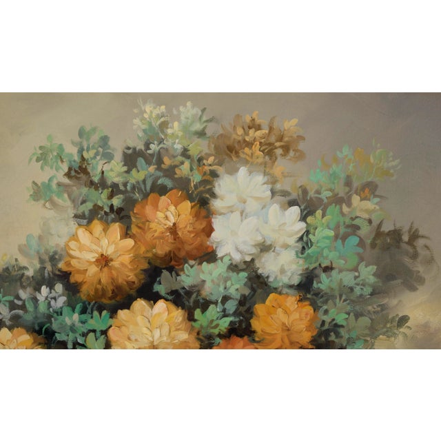 Still Life with White and Yellow Floral Arrangement Original Oil on Canvas Vibrant still life with thick impasto by Didi...