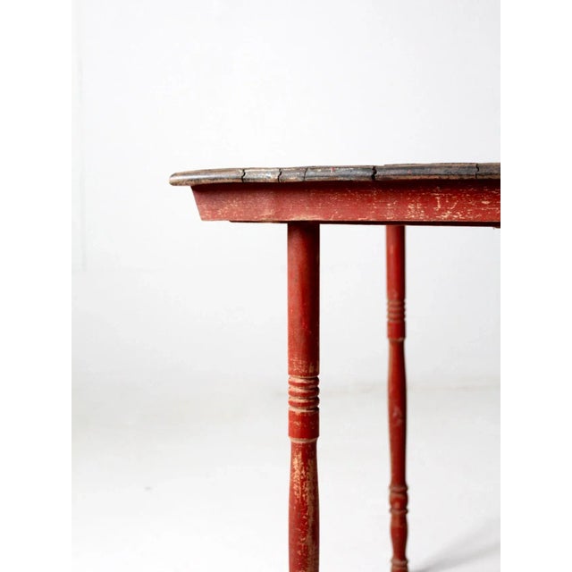 Antique Wooden Folding Table For Sale - Image 9 of 13