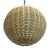 Contemporary Outdoor Faux Rattan Globe Pendant Light 24" For Sale - Image 3 of 9