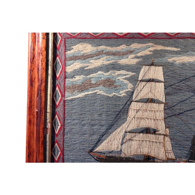 English Sailor's Woolwork of a Merchant Navy Steam-Auxiliary Square-Rigged Brig For Sale - Image 11 of 11