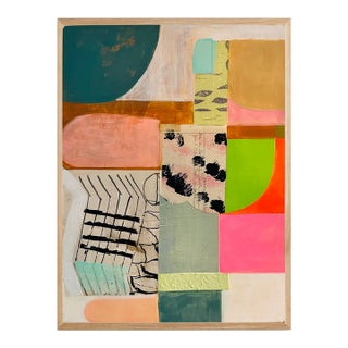 Framed Original Contemporary Abstract Mixed Media Art by Michael Sanchez For Sale