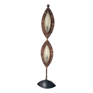 Vintage Bronze and Rope Floor Lamp, 1970 For Sale