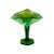 Art Deco Vintage Green Etched Opalescent Glass Jack in the Pulpit Art Glass Vase For Sale - Image 3 of 7
