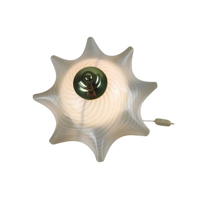 Swirl Murano Glass Mushroom Table Lamp from Feese Leuchten, Germany, 1980s For Sale - Image 4 of 9