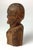 Antique Folk Art Hand Carved Wood Bust. 7 inches tall by 3 inches deep by 2 1/2 inches wide. Nice age appropriate...