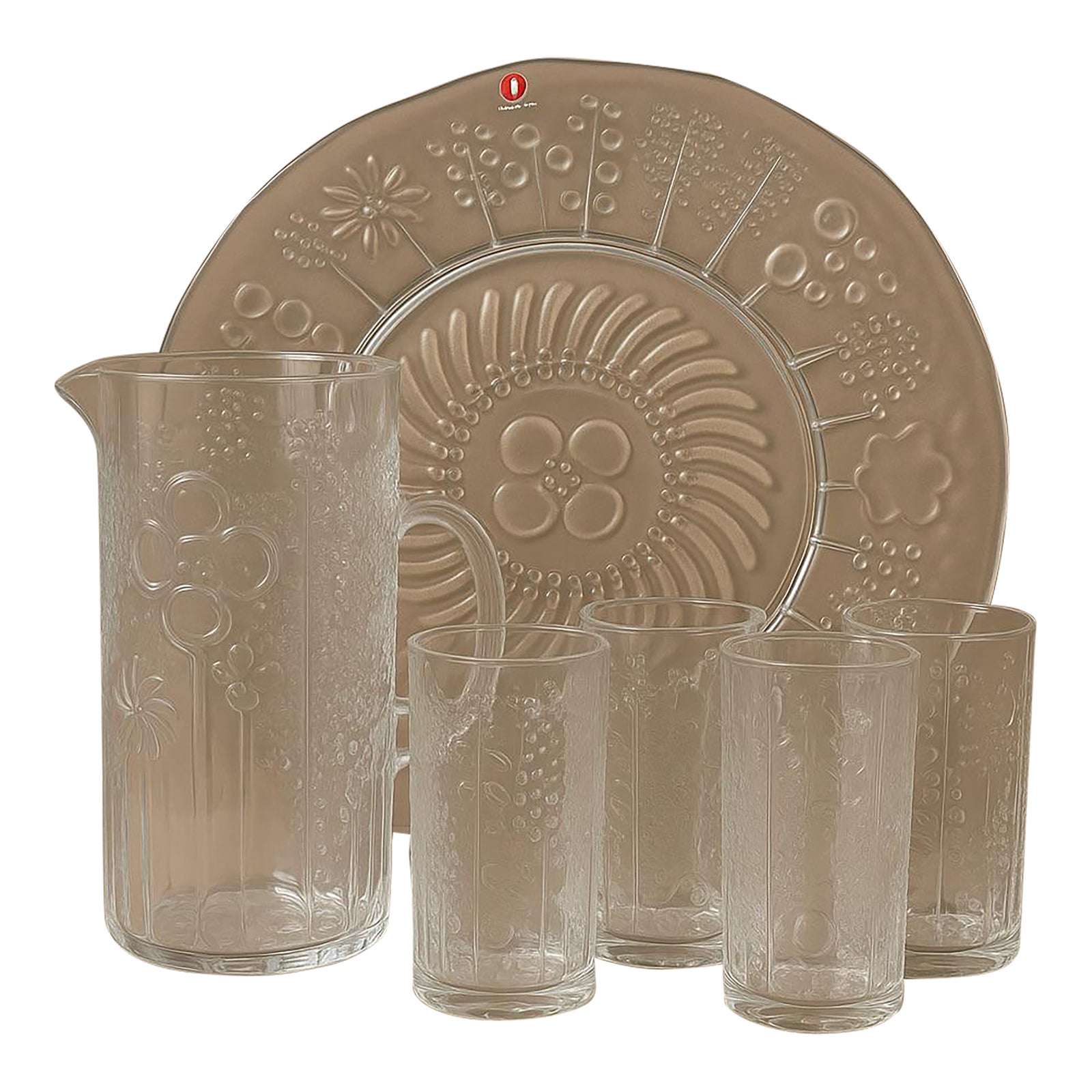 1970s Oiva Toikka for Iittala “Flora” Glass Beverage - Set of 6