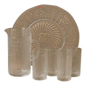 1970s Oiva Toikka for Iittala “Flora” Glass Beverage - Set of 6