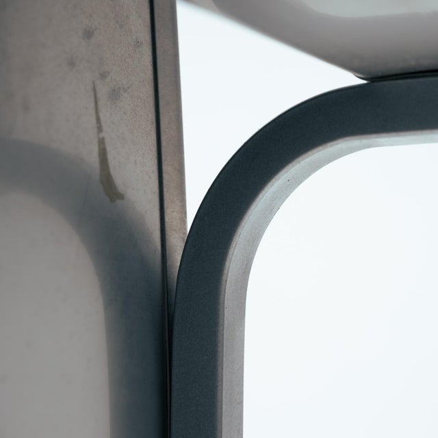 Postmodern Sculptural Dining Chairs in Aluminium and Steel Belgium 1980s/90s, Set of 5 For Sale - Image 14 of 18