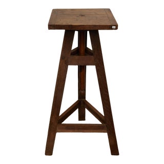Vintage Wood Sculpture Stand From France, Circa 1950 For Sale