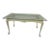 1980s Thomasville Chippendale Style Ball and Claw Wood Dining Room Table with Glass Top For Sale