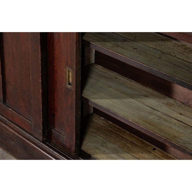 Large Antique English Scrumble Painted Pine Dresser Base, 1880 For Sale - Image 12 of 18