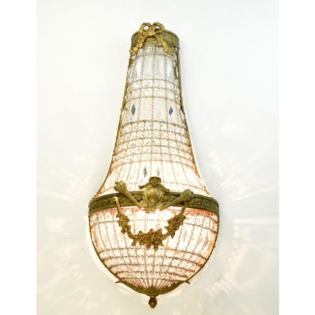 Traditional Large Empire-Style Wall Sconces, 1970s, Set of 2 For Sale - Image 3 of 7