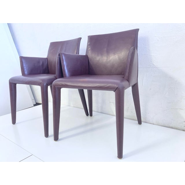 Contemporary Vol au Vent Armchairs in Leather by Mario Bellini for B&B Italia / C&B Italia, 2000s, Set of 2 For Sale - Image 3 of 12