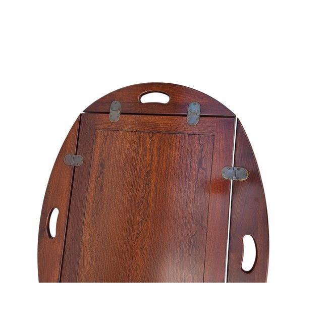 Wood 1980s Pennsylvania House Butlers Coffee Table Cherry Chippendale Tray Top Style For Sale - Image 7 of 18