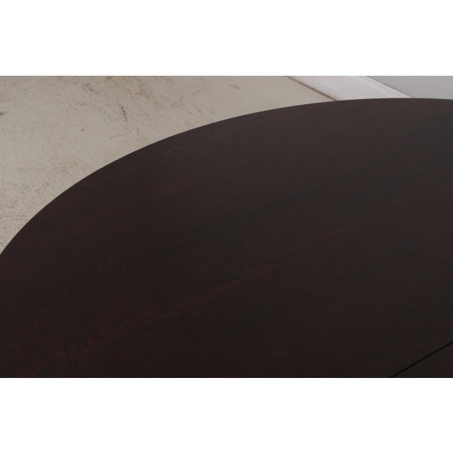 Stickley Mission Oak Round Dining Table For Sale - Image 12 of 14