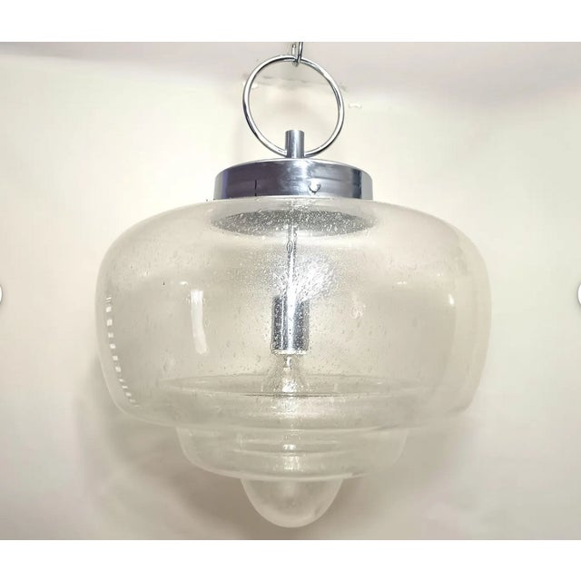 Vintage Art Deco Pendant Light in Murano Glass, 1970s For Sale - Image 12 of 17