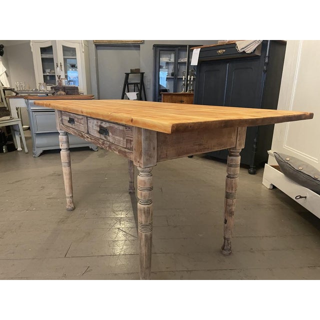 Brown Antique Dining Table, 1890s For Sale - Image 8 of 17