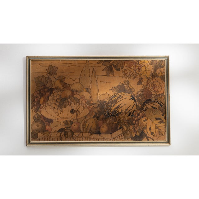 Early 20th Century France Sienna Wood Painting For Sale - Image 10 of 15