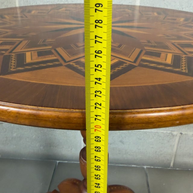Inlaid Wood Coffee Table, 1900s For Sale - Image 11 of 12