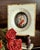 Mid 19th Century Antique Italian Miniature Porcelain Plaque Hand-Painted Madonna and Child in Bone Frame For Sale - Image 5 of 9