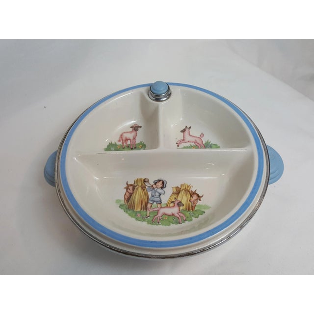 This is a classic piece that is simply a genius idea! keep your infant and toddlers food warm by filling this plate with...