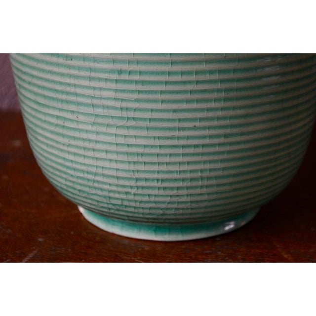 Art Deco Celadon Green Vase from Elchinger, 1940s For Sale - Image 9 of 13
