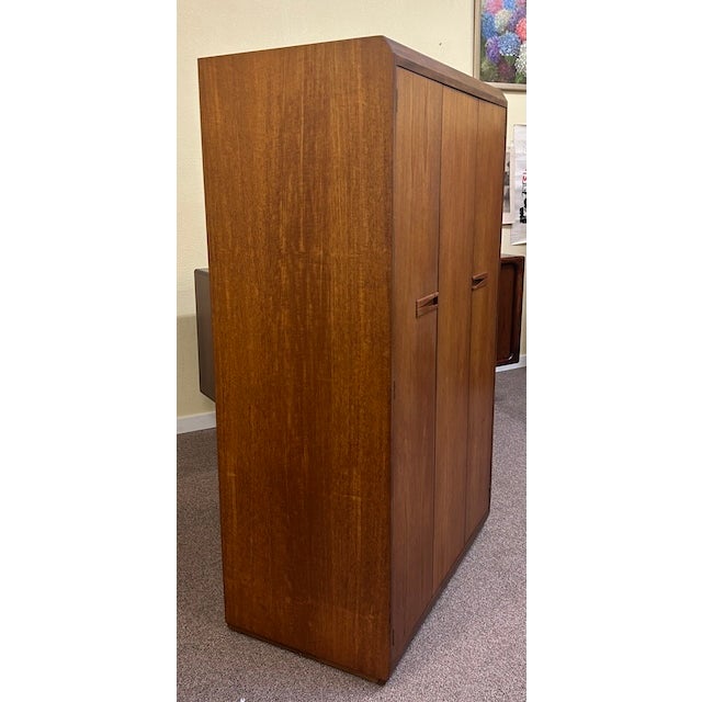 Teak Armoire by White & Newton C1960's Mid Century Modern. Uk Import For Sale - Image 10 of 13