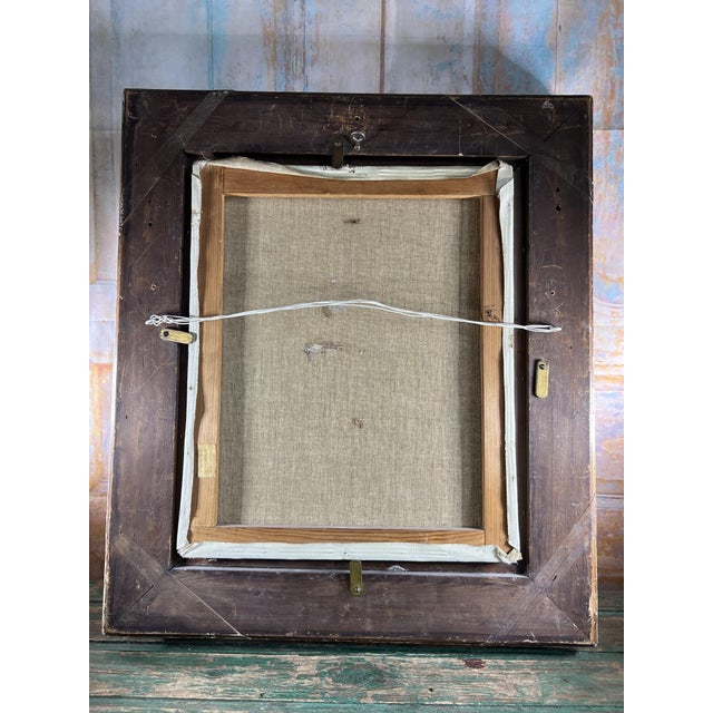 Eugène Lelièpvre, Woman in a Pink Dress in Front of the Arc De Triomphe, Paris, 1950s, Oil on Canvas, Framed For Sale - Image 12 of 13