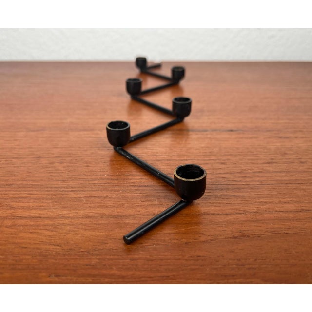 Mid-Century Modern Danish Minimalist Metal Candleholder, 1960s For Sale - Image 11 of 18