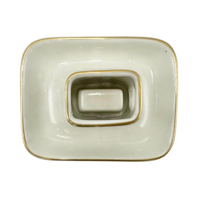 Mid 20th Century Vintage New York Yacht Club Ashtray Match Holder Ceramic Nautical For Sale - Image 5 of 12