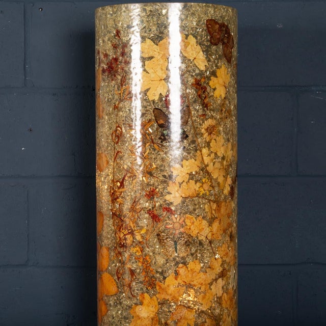 Vintage 20th Century French Resin & Botanical Table Lamp from Accolay, 1970 For Sale - Image 10 of 18
