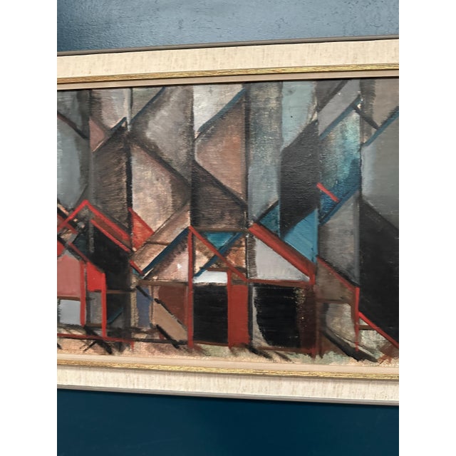 Mid-Century Modern Carl Köhler, Diagonal Rooms, 1950s, Oil on Canvas, Framed For Sale - Image 3 of 18