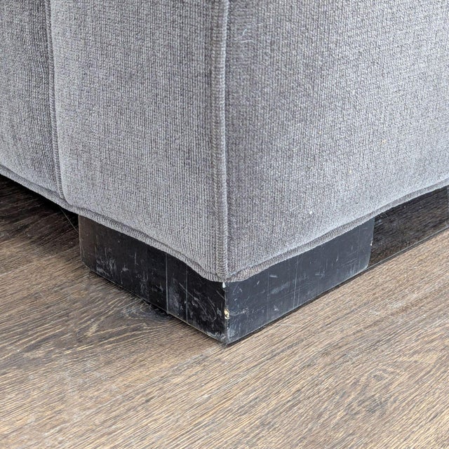 Gray Room & Board Modern Gray Loveseat With Wide Track Arms For Sale - Image 8 of 8