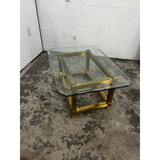 Mastercraft Brass and Glass Coffee Table Chairish