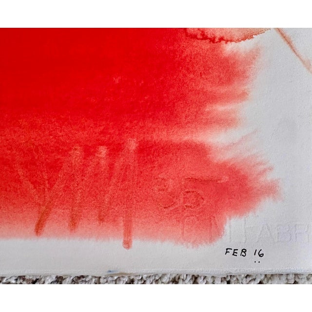 Contemporary 1980s Museum Abstract Expressionist Artist James McCray, Painting for Sale -Dated ‘85, Signed 22.25” X 31” For Sale - Image 3 of 9