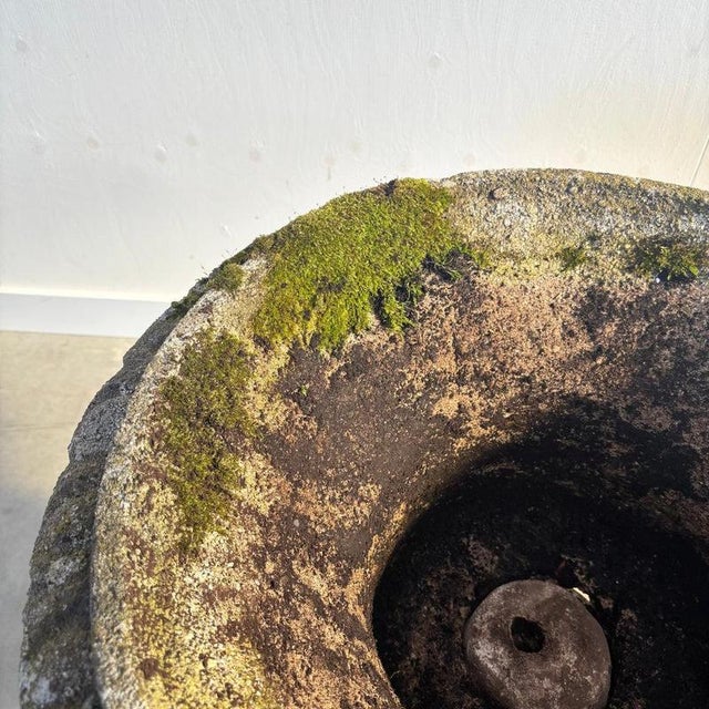 Vintage Concrete Plant Stand For Sale - Image 9 of 12