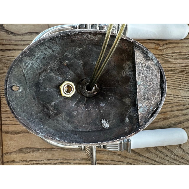 Vintage Silver Plate Two Light Caldwell Sconces - Set of Four For Sale - Image 9 of 9