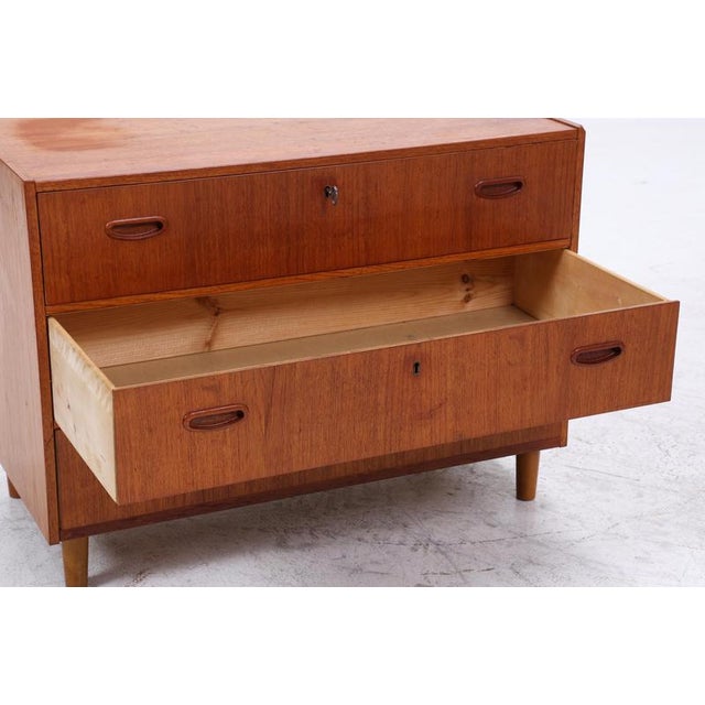 Brown Vintage Teak Chest of Drawers, 1960s For Sale - Image 8 of 13