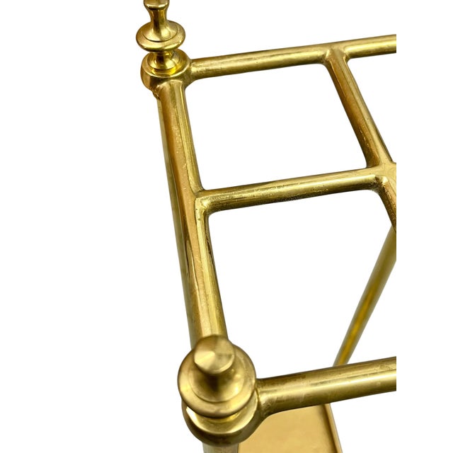 Vintage Traditional English Country House Style Brass Umbrella or Stick Stand For Sale - Image 14 of 16
