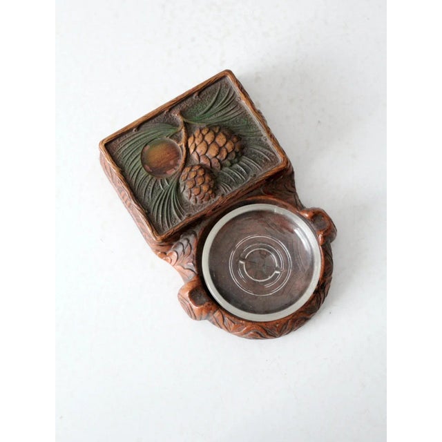 American Vintage Syroco Style Tobacciana Box With Tray For Sale - Image 3 of 13