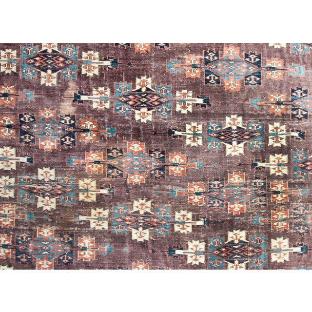 Early 20th Century Persian Turkmen Rug For Sale - Image 9 of 14