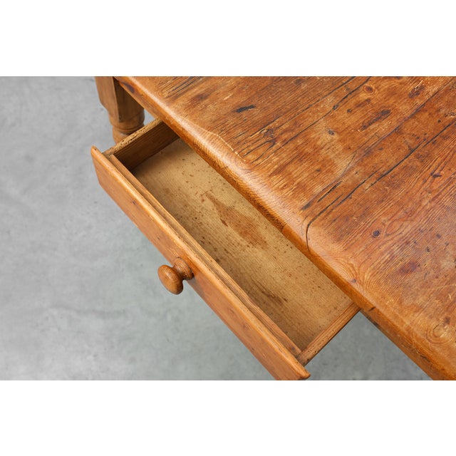 Wood Antique Pine Farmhouse Table, France, 19th Century For Sale - Image 7 of 13