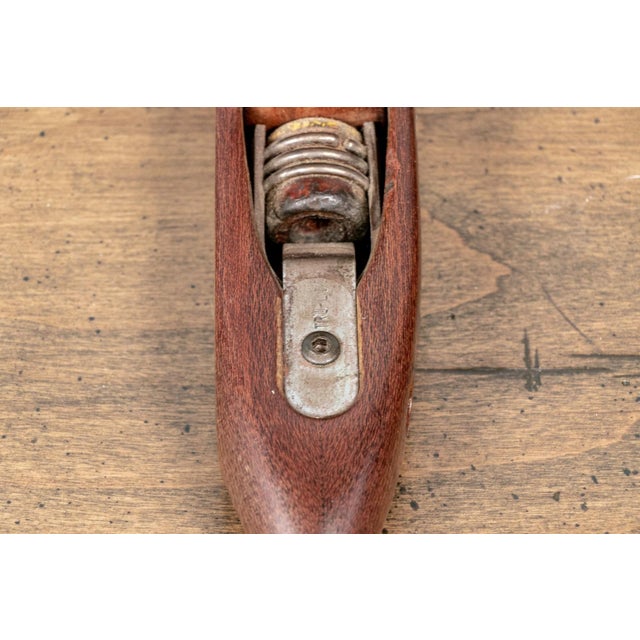 Industrial Vintage Wooden Weaving Loom Boat Shuttles Repurposed as Candlesticks—A Pair For Sale - Image 3 of 9