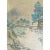 1930s Asian Old Water Color Landscape Painting on Silk Framed 22.5" H For Sale - Image 5 of 10