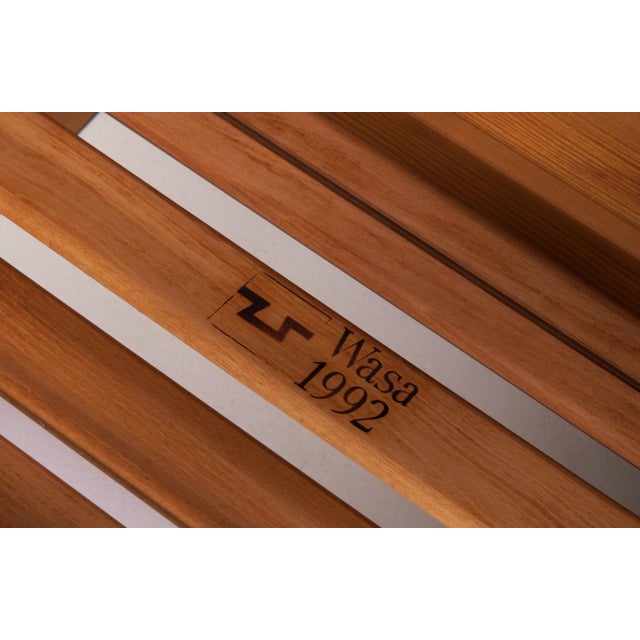 Pine Rocking Chairs by Wasa, 1970s, in Very Good conditions. Designed 1970 to 1979 This piece has an attribution mark, I...